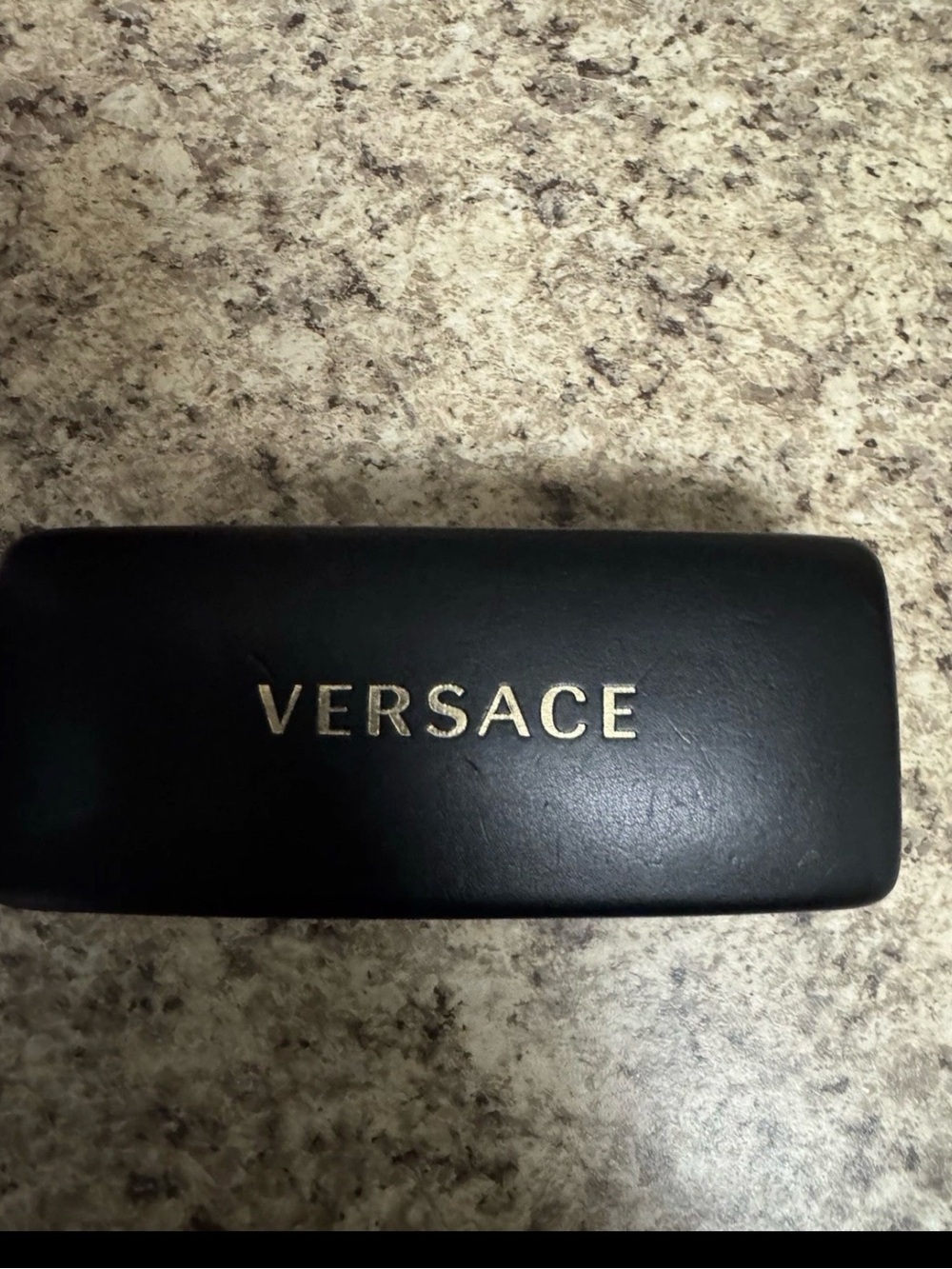 Versace Black Case with Gold Logo